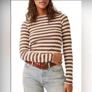 Free People We The Free Be My Baby Striped Long Sleeve
